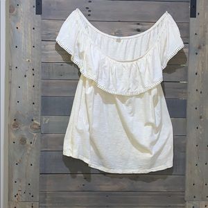 Cream Colored Off Shoulder Old Navy Shirt